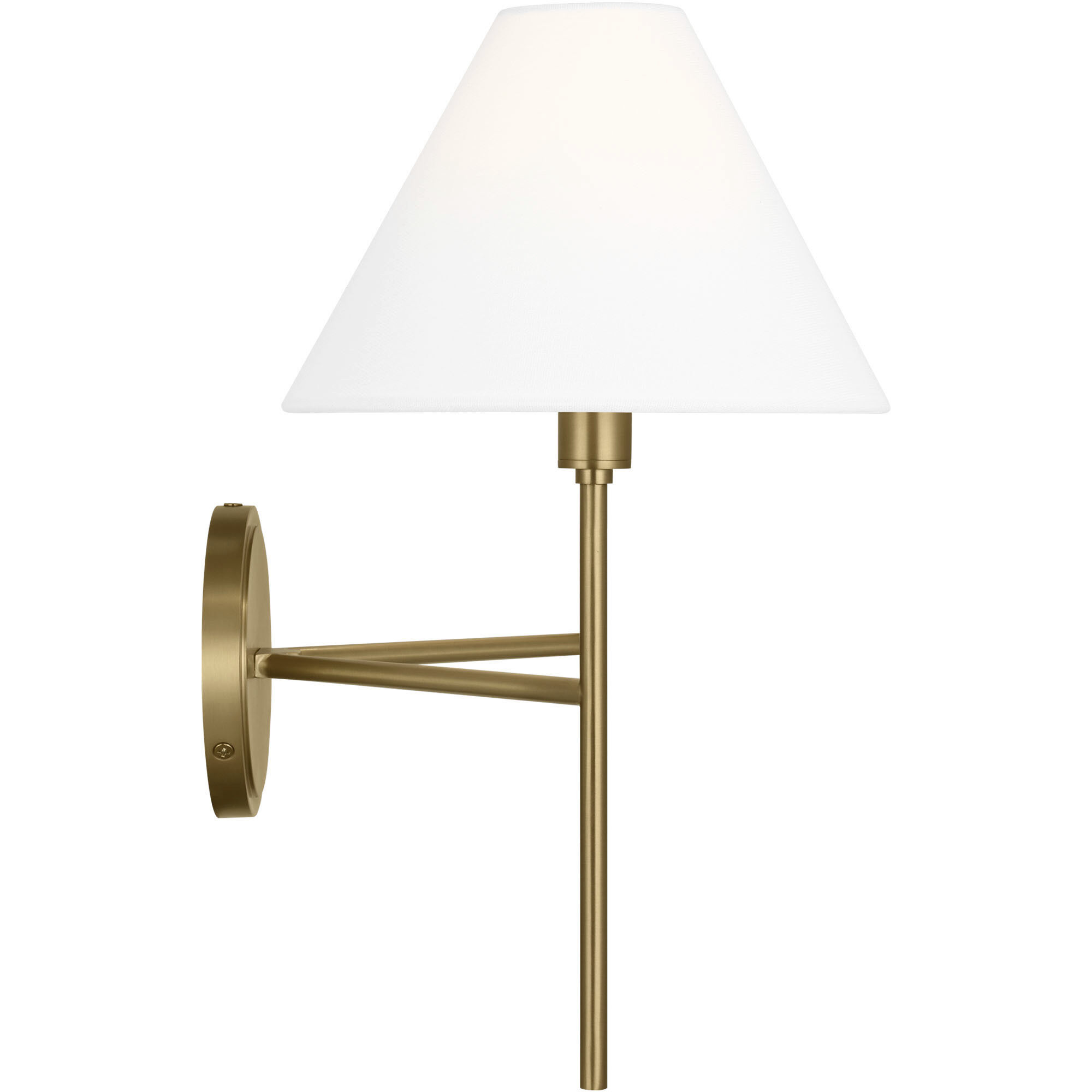 C&M by Chapman & Myers Ridgewood Sconce Wall Light in Burnished Brass